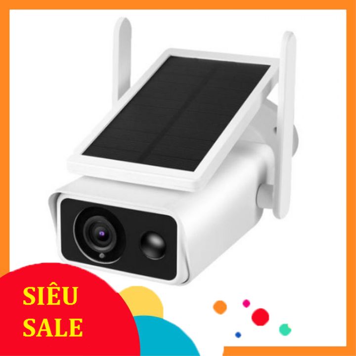 Camera quan sát - Camera Năng Lượng Mặt Trời IP wifi ngoài trời 1080P (2 ANTEN)