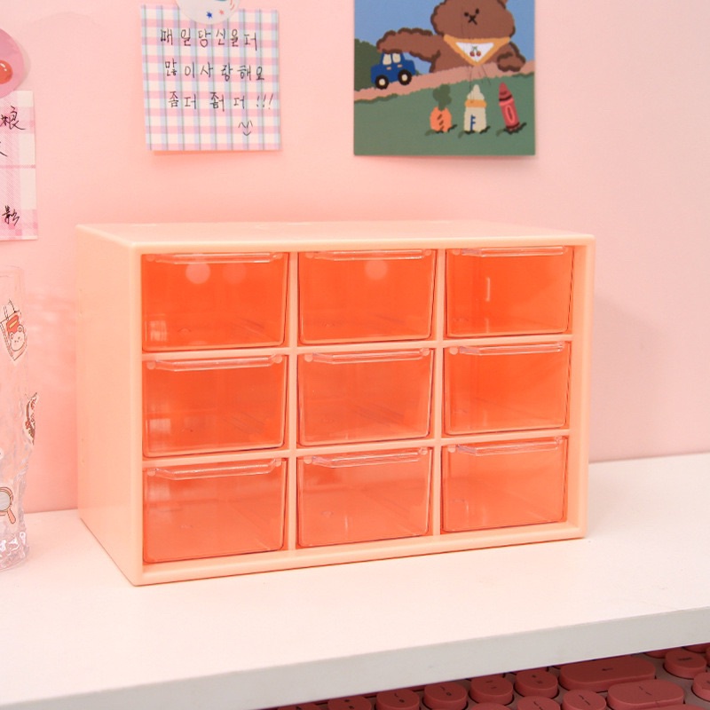 Kệ Đựng Đồ 9 Ngăn Mini - Tủ Đựng Đồ Đa Năng Để Bàn