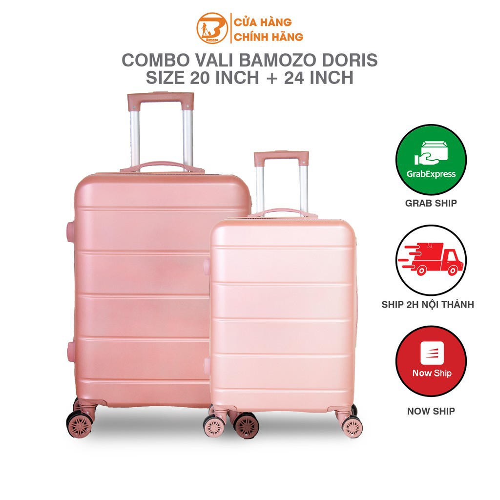 Vali Khóa Sập Bamozo DORIS Size 20inch/24inch - Chống Va Đập, Chống Trầy Xước - Bảo Hành 5 năm