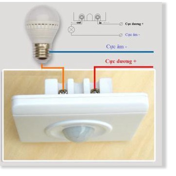 Thiết bị chống trộm, Thiết bị cảm biến hồng ngoại chống trộm âm tường, tự động bật/tắt điện [SALE BẤT CHẤP]