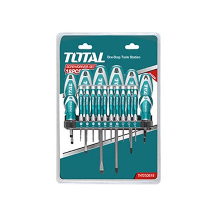 Bộ tuốc nơ vít tô vít 18 chi tiết total tht250618