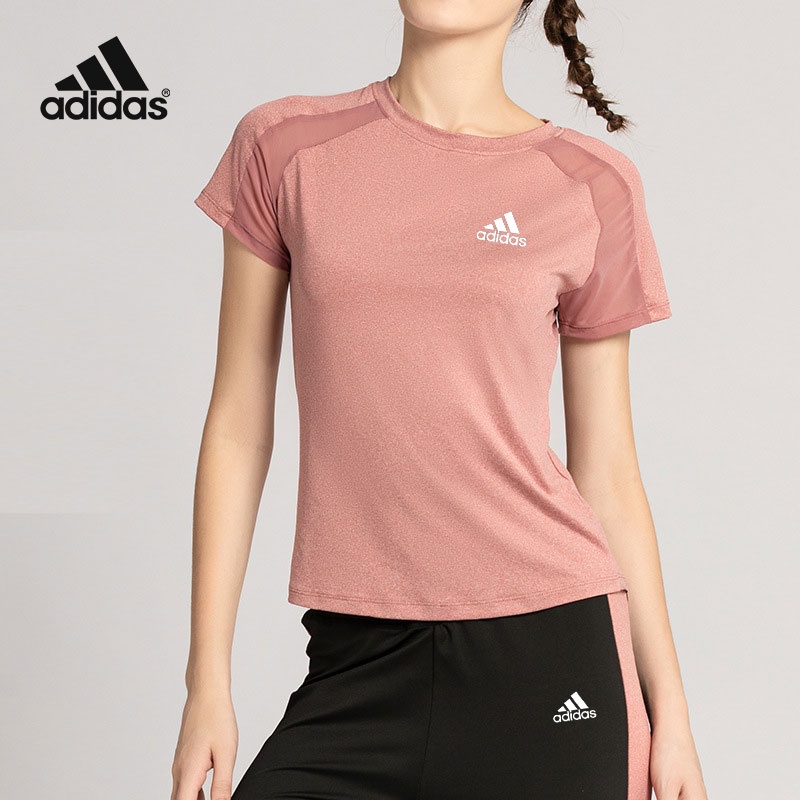 Áo Thun Thể Thao Tay Ngắn Phối Lưới Thoáng Khí Nhanh Khô Chất Lượng Cao Cho Nữ