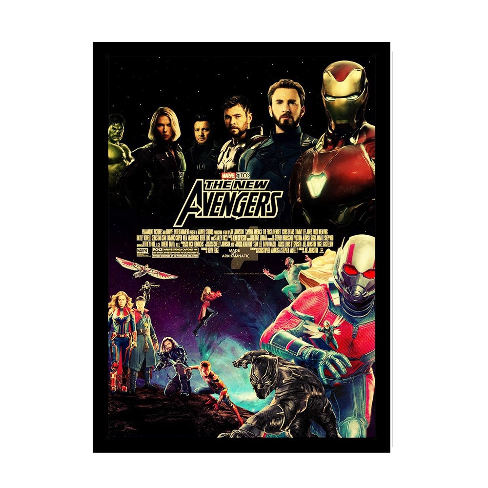 Poster Phim Avengers Endgame 2019 Bằng Giấy Kraft Phong Cách Retro