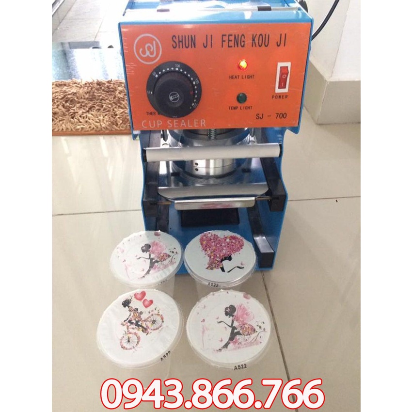 Máy ép miệng ly nước mía sinh tố trà sữa hiệu SJ700 -KHÔNG KÈM KEO