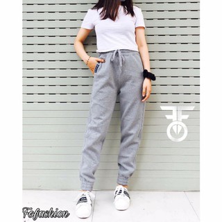 QUẦN JOGGER THUN MÀU XÁM KHÓI CHẤM , MADE BY F.O.F