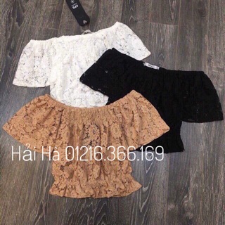 Áo ren trễ vai peplum