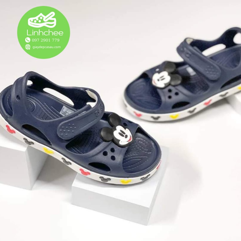 Sandal Cross Cho Bé Hình Mickey Màu Navy Bé Trai