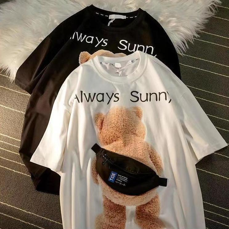 Áo Thun Tay Ngắn Dáng Rộng Có Túi Phong Cách Phương Tây Thời Trang Mùa Hè Hàng Mới 35% Túi Dây Kéo