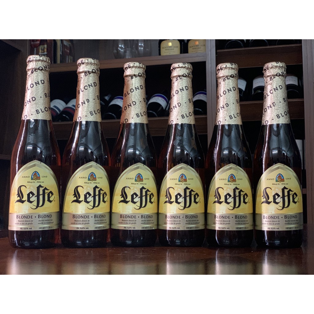 Bia Leffe Vàng ( Leffe Blonde ) 6,6% Lốc 6 Chai 330ml Nhập Khẩu Bỉ