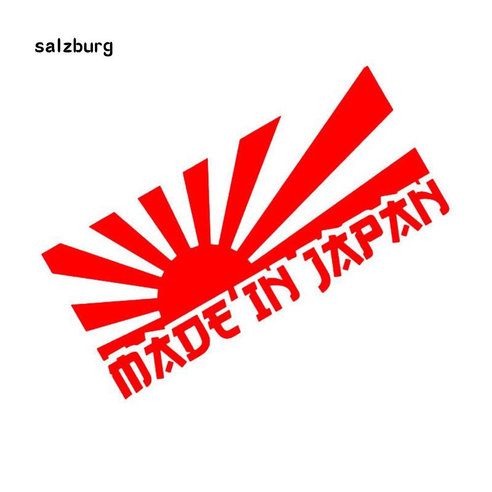 Giấy dán xe hơi in chữ MADE IN JAPAN sáng tạo