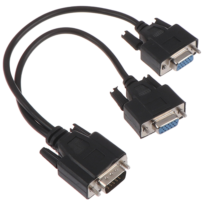 Colorfulswallowfly 15Pin VGA male to 2 vga svga female adapter splitter video monitor cable CSF