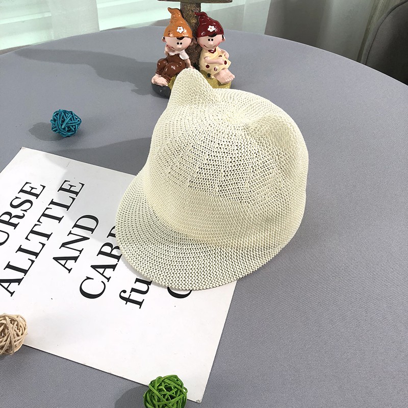 Mũ Cói Chống Nắng Phong Cách Hàn Quốc Thời Trang Mùa Hè Cho Bé Trai Và Gái