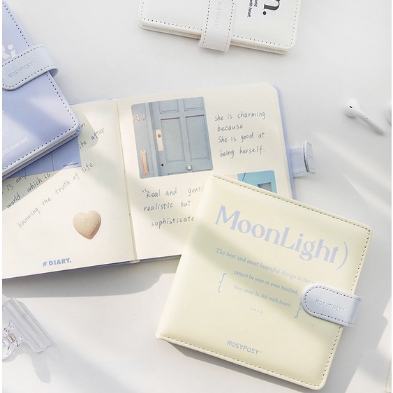 Sổ Tay Bằng Da ∞ ins Hình Vuông Có Khóa Từ Tính Đa Chức Năng Dùng Lên Kế Hoạch Hàng Ngày