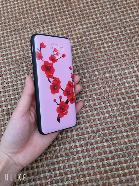 Ốp sam sung J6 (2018) Hoa Đào đỏ
