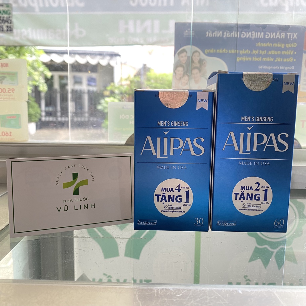 Viên uống ALIPAS tăng cường sinh lý nam Chai 60 viên/ 30 viên