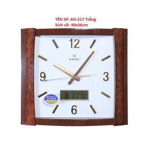 ĐỒNG HỒ TREO TƯỜNG KN 217 36X40CM lịch gỗ