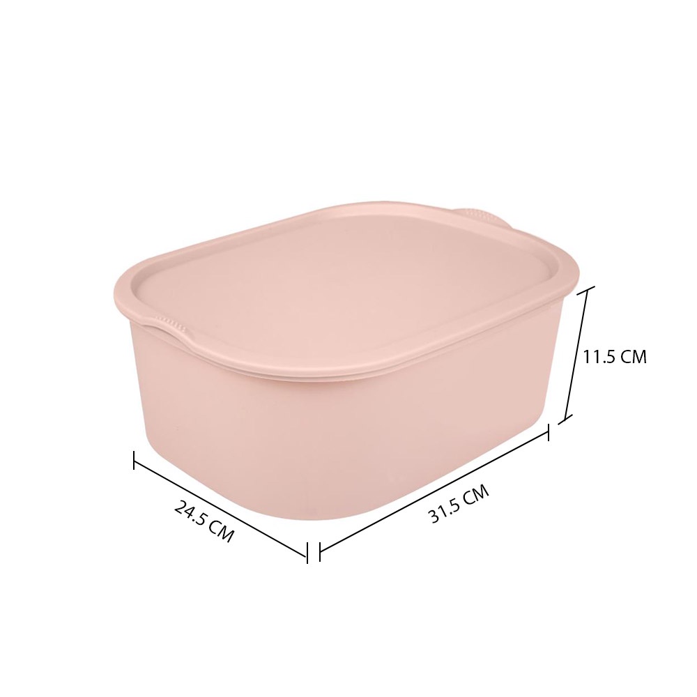 HomeBase PLIM Hộp đựng áo lót bằng nhựa W31,8xH11,5xD24,8 màu hồng