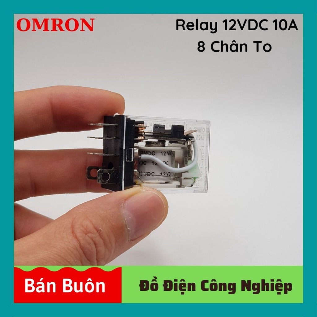 Relay omron 12v 8 chân, rơ le trung gian 12v