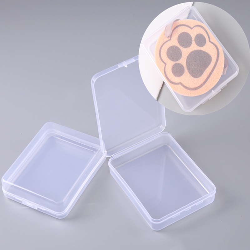 1 Hộp Nhựa Trong Suốt Hình Chữ Nhật Nhỏ Gọn Đựng Trang Sức Chống Bụi