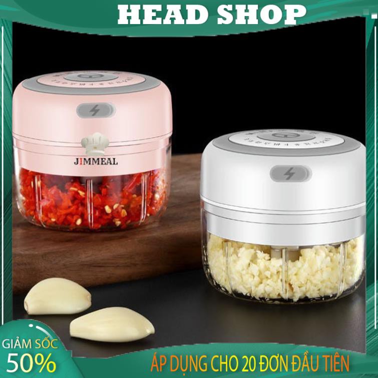 Máy Xay Tỏi Ớt Sạc Điện Cầm Tay Mini 100ml xay được cả rau củ quả Tiện Lợi ZM14 HEAD SHOP