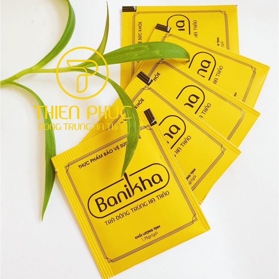 Trà đông trùng hạ thảo Banikha Giúp bổ thận bổ phổi Tăng cường sức đề kháng thanh lọc cơ thể Hộp 20 gói