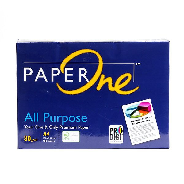 Giấy Paper One A4 80Gsm, Giấy in, Giấy Photocopy (Chính Hãng - Nhập Thái)