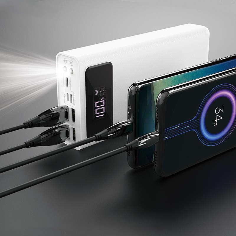 Sạc dự phòng dung lượng lớn 40000mah 50000mah 60000mah , trữ pin nhiều , có đèn pin , màn hình led hiện thị phần trăm pi