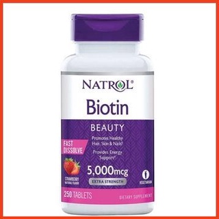 Viên uống Natrol Biotin 5000mcg 250 viên