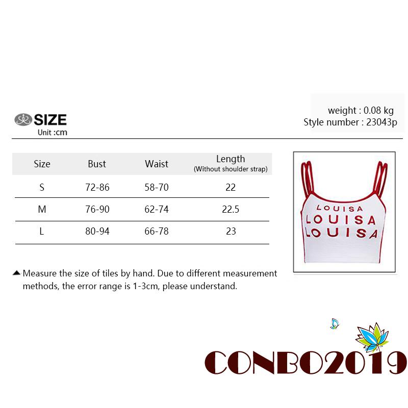 Áo ba lỗ nữ thêu chữ phong cách thời trang