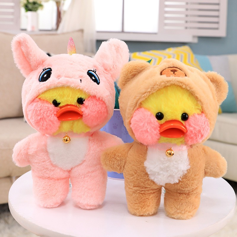 Gấu Bông Vịt Lalafanfan Vịt Má Hồng Vịt Vàng Cute Dễ Thương Cao Cấp Hình Thú Nhỏ Size 30