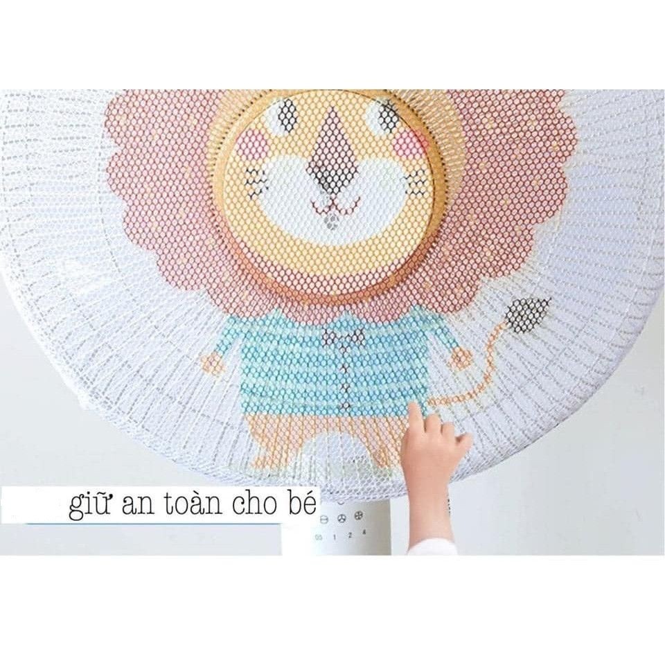 Lưới Bọc Quạt Bảo Vệ Giữ An Toàn Cho Bé Hình Thù Ngộ Nghĩnh Trang Trí Quạt Có Dây Rút Tiện Lợi