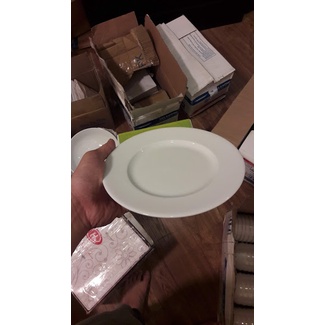 Đĩa sứ 8 inch đường kính 20cm trắng tròn vuông các loại sâu lòng  nông lòng