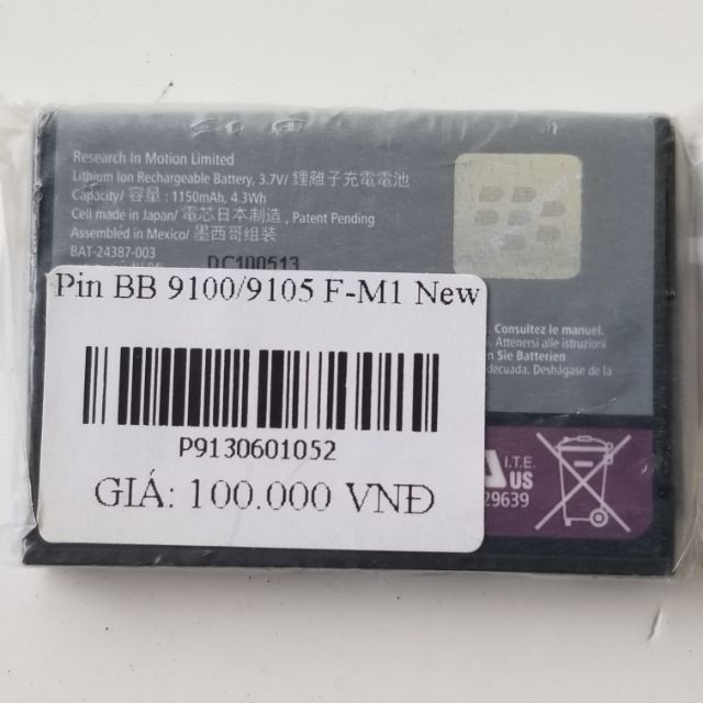 Pin BlackBerry bb 9100 / 9105  Zin Chính Hãng