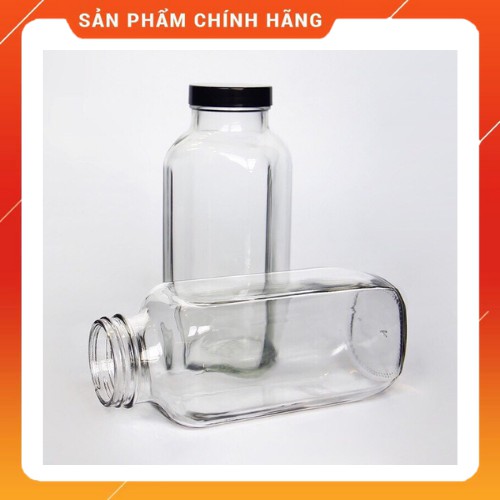 Chai thủy tinh dáng vuông cao cấp 500ml-NAUS