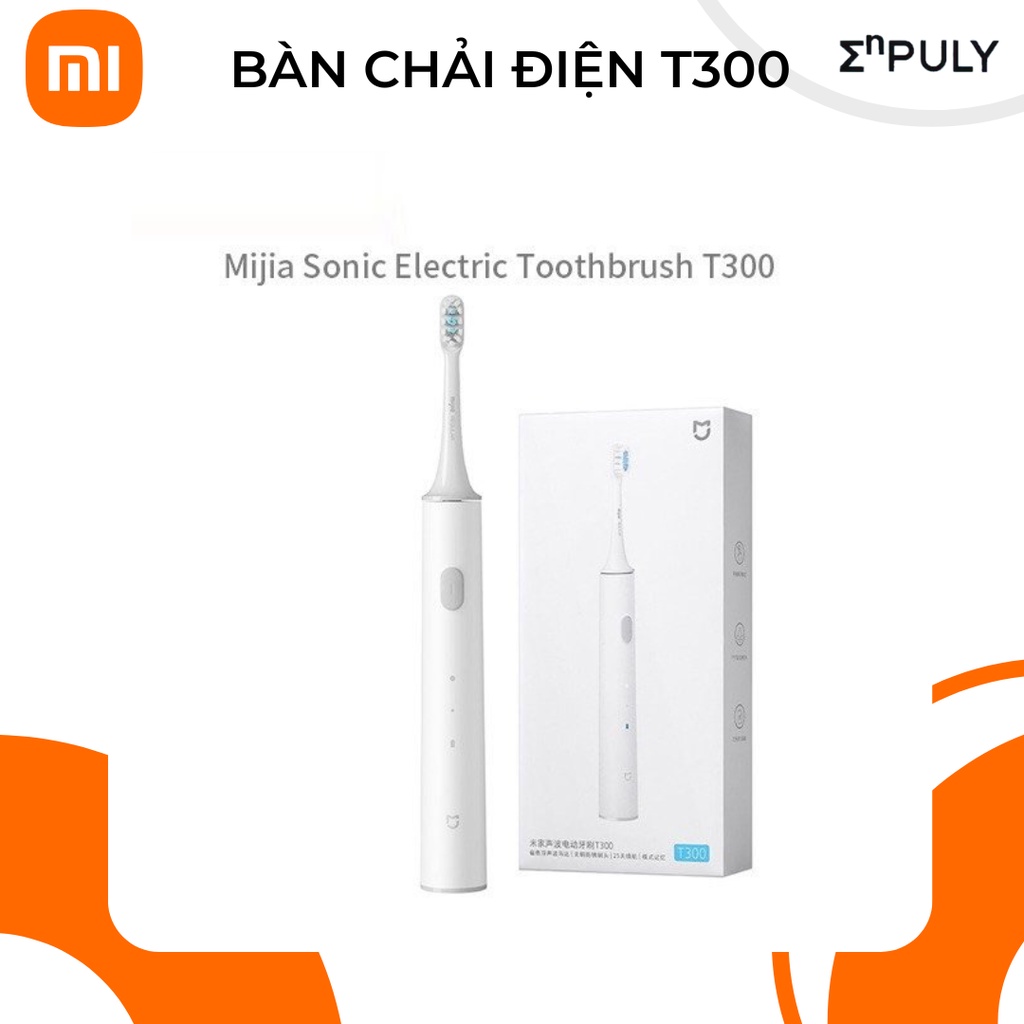 Bàn chải điện Xiaomi T300 Mijia Sonic,Sạc cổng type C,chống nước IPX7, bàn chải đánh răng điện bảo vệ nướu