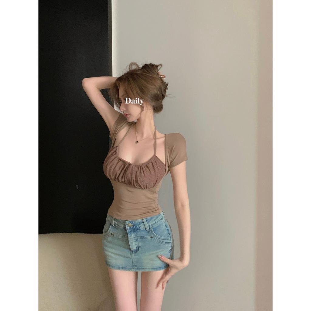 Cocory vn Áo Hai Dây Dáng Ôm Thời Trang Mùa Hè Quyến Rũ Cho Nữ