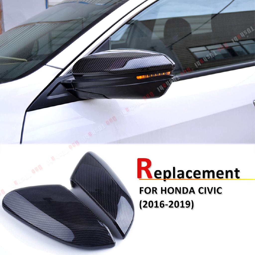 Ốp gương chiếu hậu bằng sợi Carbon cao cấp cho xe ô tô Honda Civic 2016-2019