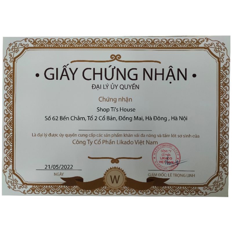 Khăn vải khô đa năng cho bé LIKADO 600g - 300g kích thước 15 x 20