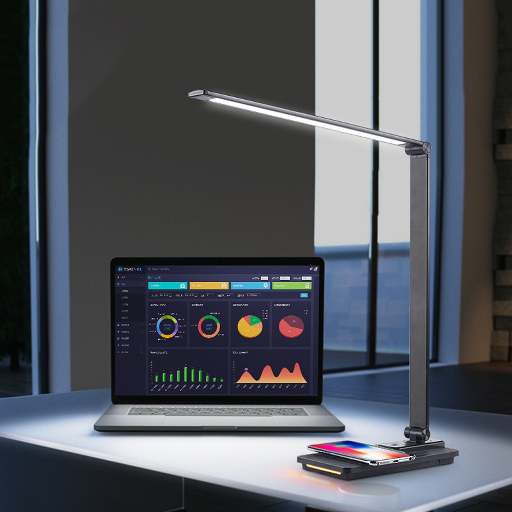 Đèn học Led cảm ứng TX23, Tích hợp sạc không dây 10W, Cảm ứng 5 chế độ ánh sáng