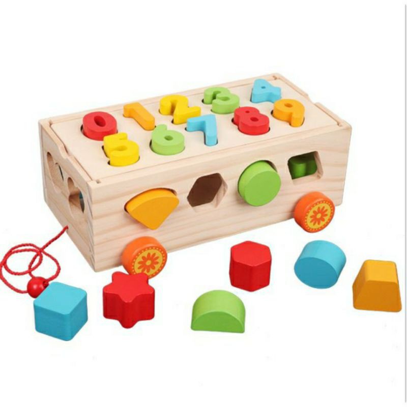 Đồ chơi thả hình khối ⚡FREESHIP⚡Thả hình hình khối và chữ số đa năng - đồ chơi giáo dục