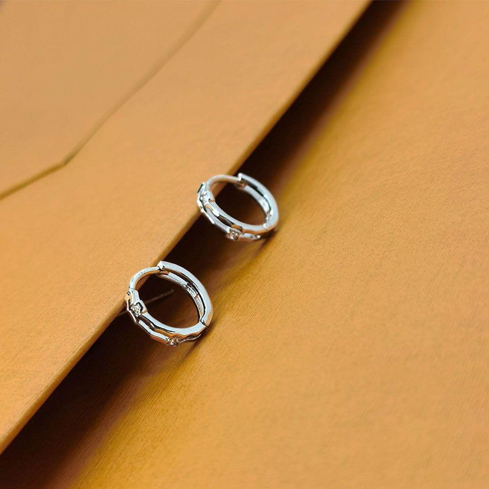 Khuyên Tai Tròn Nhỏ Thời Trang Không Gây Dị Ứng|Nhẫn Đính Đá Zirconia Nhiều Màu Sắc
