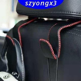 [HeatWave]  Universal Car Seat Back Headrest Hanger Leather Hook Storage Bag