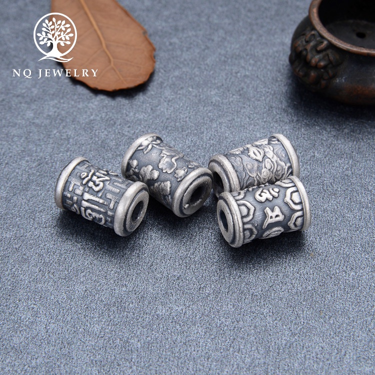 Charm chặn hình trụ lục tự minh chú #3 - NQ Jewelry
