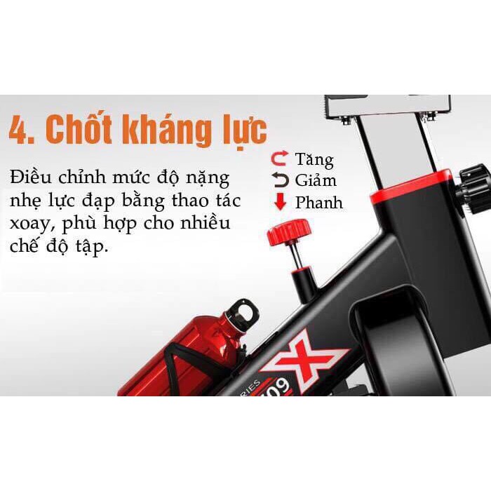 Xe đạp tập thể dục Air bike Gh-709 Cảm biến nhịp tim - Bảo hành 1 năm - kèm ảnh thật