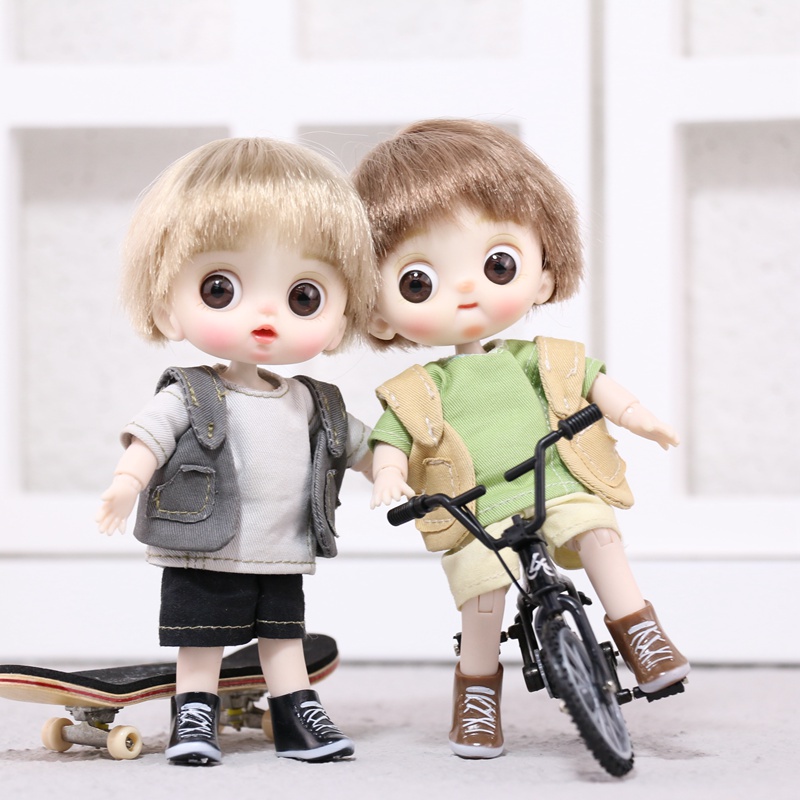 Búp Bê Bé Trai Kiểu Nhật Dễ Thương 14cm Tỉ Lệ 1/12 OB11