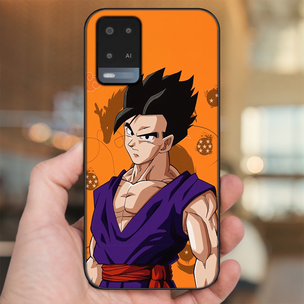 Ốp lưng Oppo A54 4G, A54 5G viền đen in hình Gohan Dragon Ball