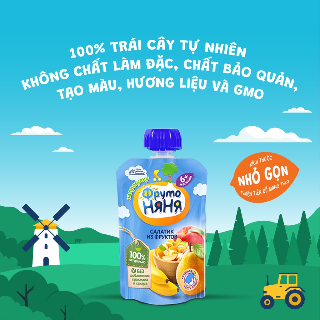 Trái cây nghiền Salad Fruit Fruto Nyanya 90g