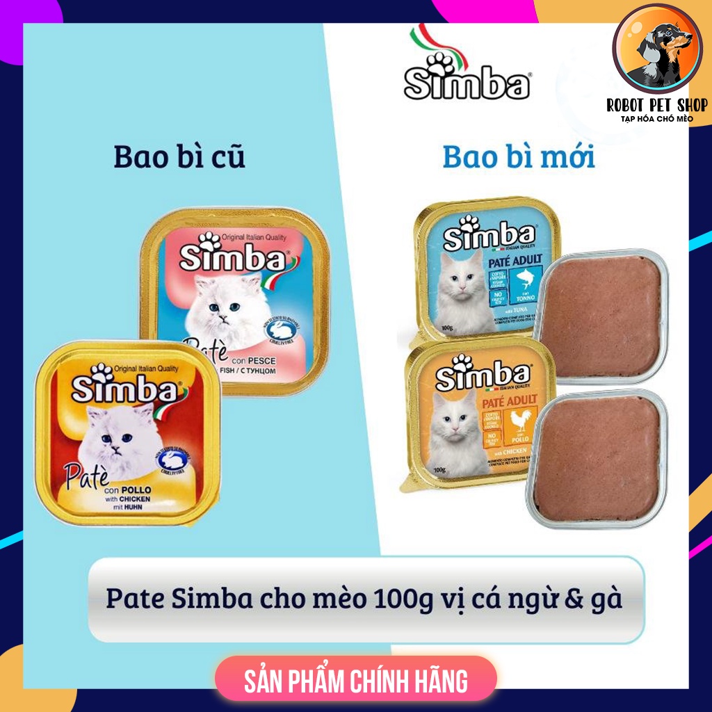 (100g) Pate cho mèo Simba giá rẻ - ROBOT PETSHOP