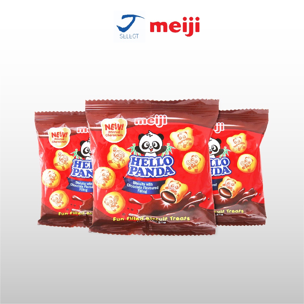 [Quà tặng không bán] Bánh gấu Meiji Nhật Bản Hello Panda gói 21g vị chocolate