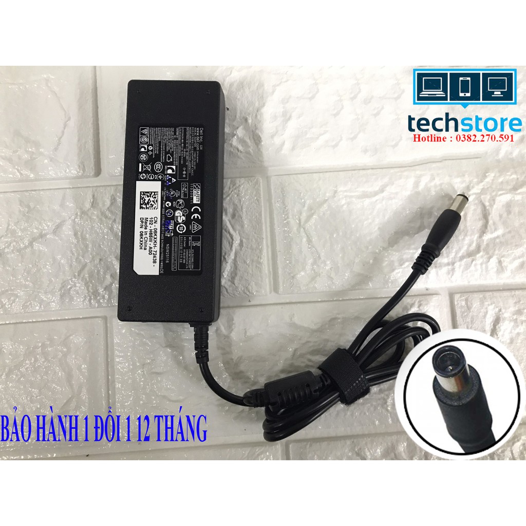 Sạc Laptop Dell 19.5V 4.62A (90w) Chân Kim To Chính Hãng Dành Cho E6420 E6520 3442 3443 3543 ( Tặng Dây Nguồn Laptop )